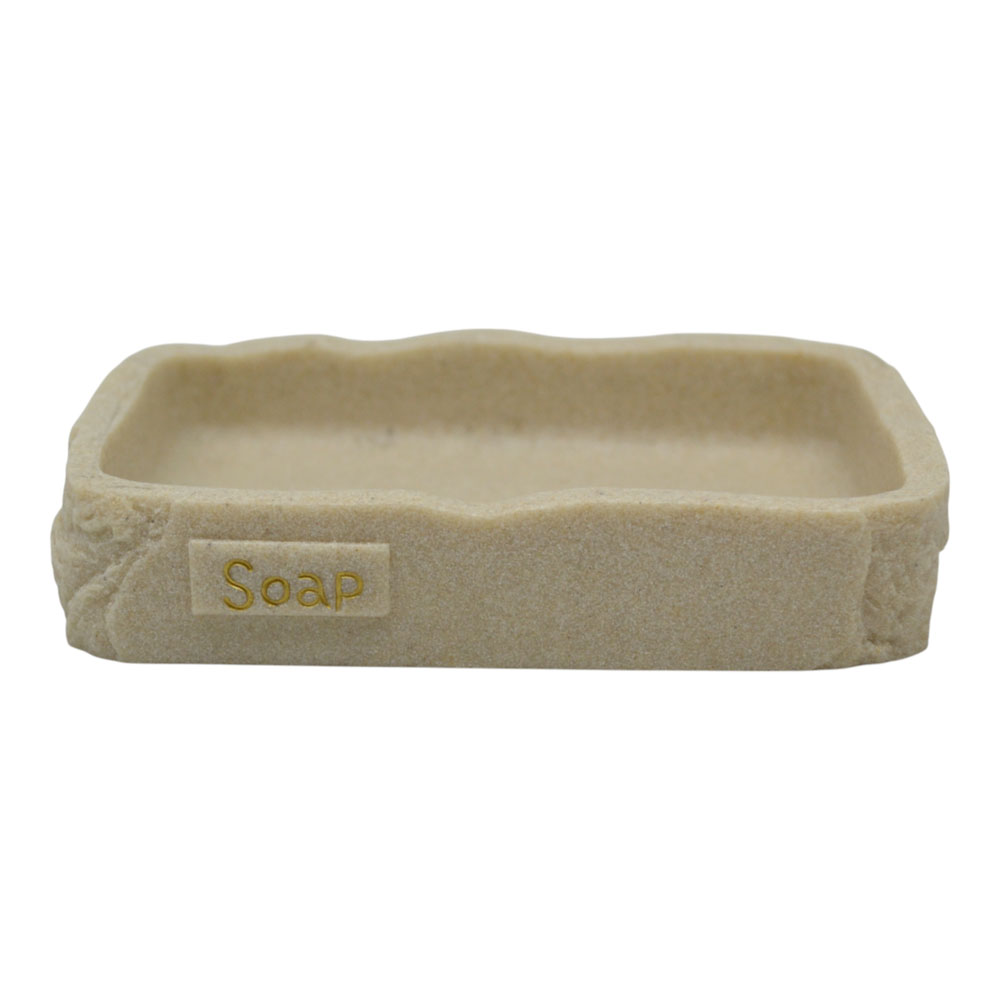 Ankor Soap Beige Σαπουνοθήκη (12.7x8.6x2.5) με Όψη Πέτρας