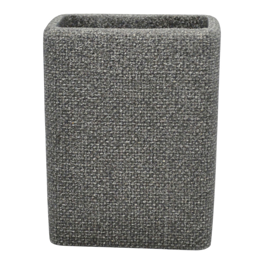 Ankor Grey Ποτήρι Μπάνιου (8.5x5.6x11.6) με Σαγρέ Υφή