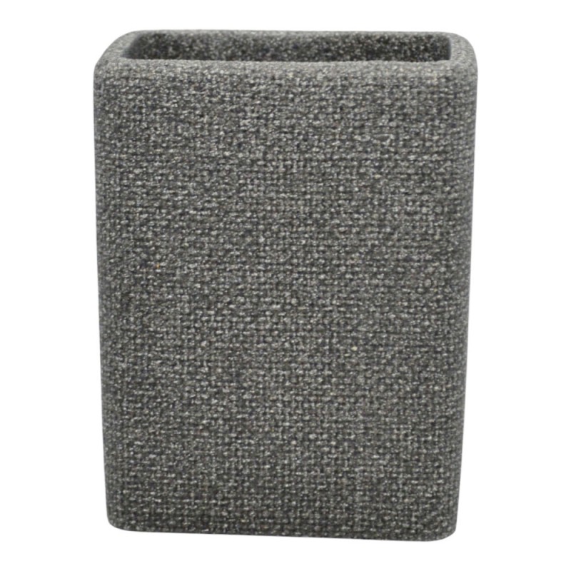 Ankor Grey Ποτήρι Μπάνιου (8.5x5.6x11.6) με Σαγρέ Υφή