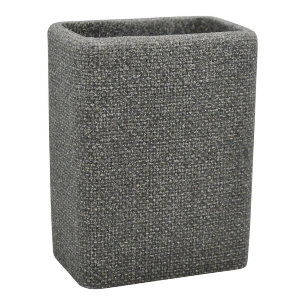 Ankor Grey Ποτήρι Μπάνιου (8.5x5.6x11.6) με Σαγρέ Υφή