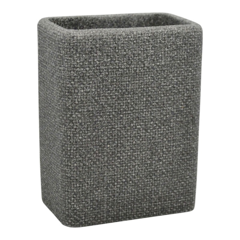 Ankor Grey Ποτήρι Μπάνιου (8.5x5.6x11.6) με Σαγρέ Υφή