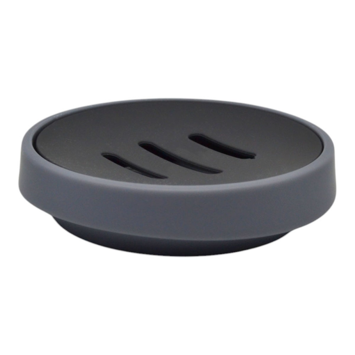 Nordic Grey Σαπουνοθήκη Μπάνιου (11.2x2.8) από ABS Rubber Soft-Touch & Σχισμές Αποστράγγισης