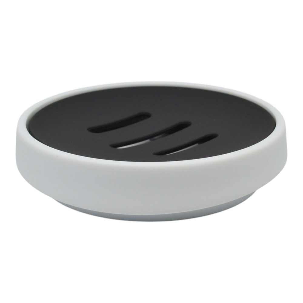 Nordic White Σαπουνοθήκη Μπάνιου (11.2x2.8) από ABS Rubber Soft-Touch & Σχισμές Αποστράγγισης