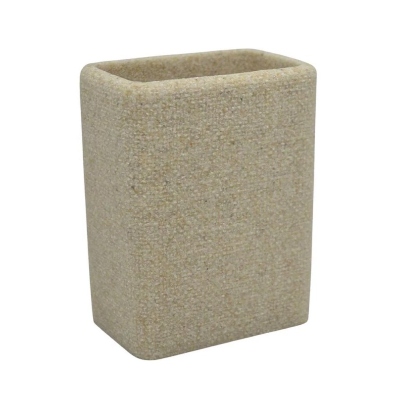 Ankor Beige Ποτήρι Μπάνιου (8.5x5.6x11.6) με Σαγρέ Υφή