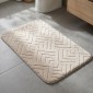 Ankor Πατάκι Μπάνιου Memory Foam (50x80) Μπεζ με Αντιολισθητική Πλάτη PVC & Άμεση Απορρόφηση