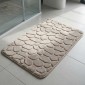Ankor Πατάκι Μπάνιου Memory Foam (50x80) Σχέδιο Μπεζ Βότσαλο με Αντιολισθητική Βάση SBR
