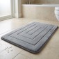 Ankor Πατάκι Μπάνιου Memory Foam (50x80) Γκρι Minimal με Αντιολισθητική Βάση SBR