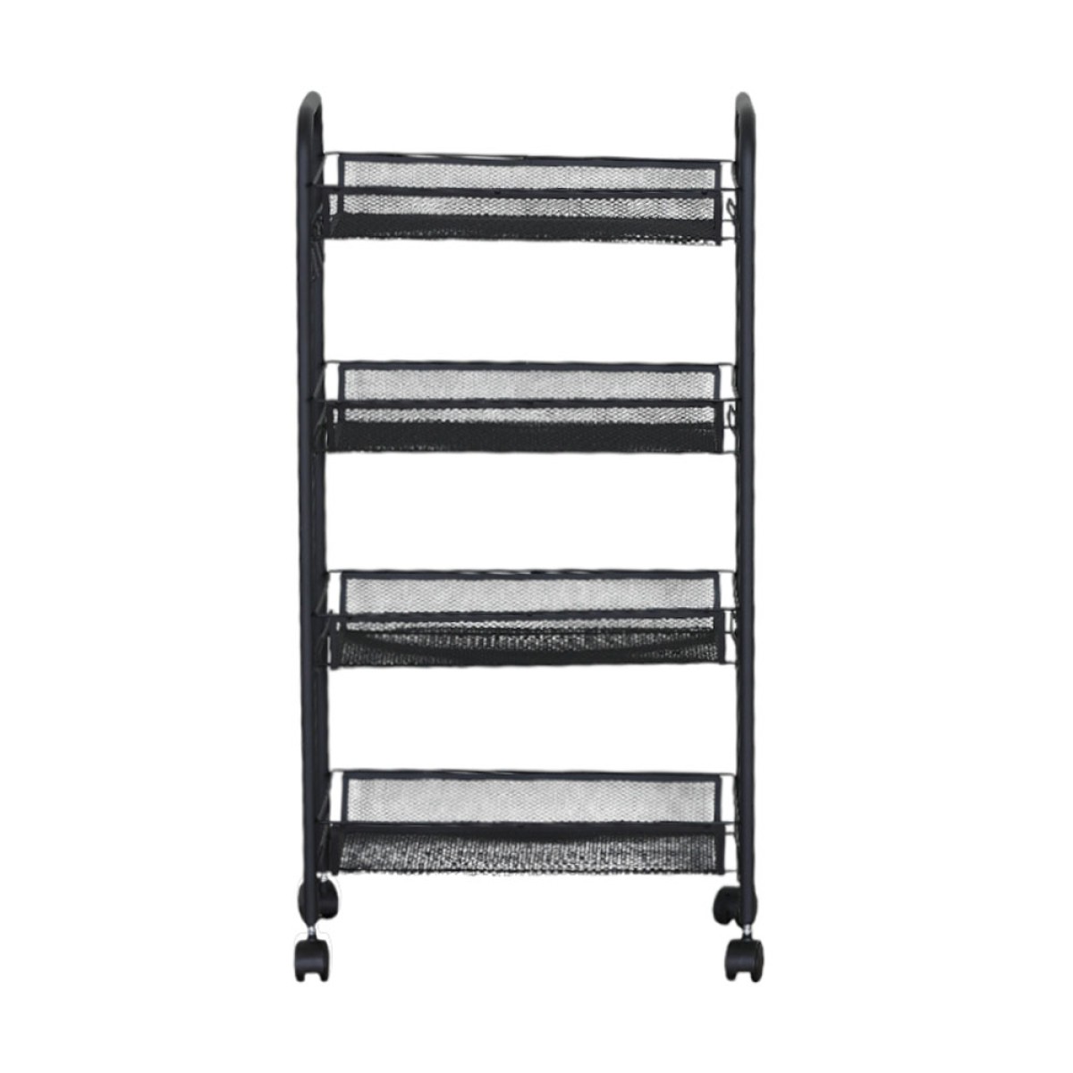 Ankor Black Μεταλλικό Τρόλεϊ Οργάνωσης (44x26x85) 4 Επιπέδων με 3 Γάντζους