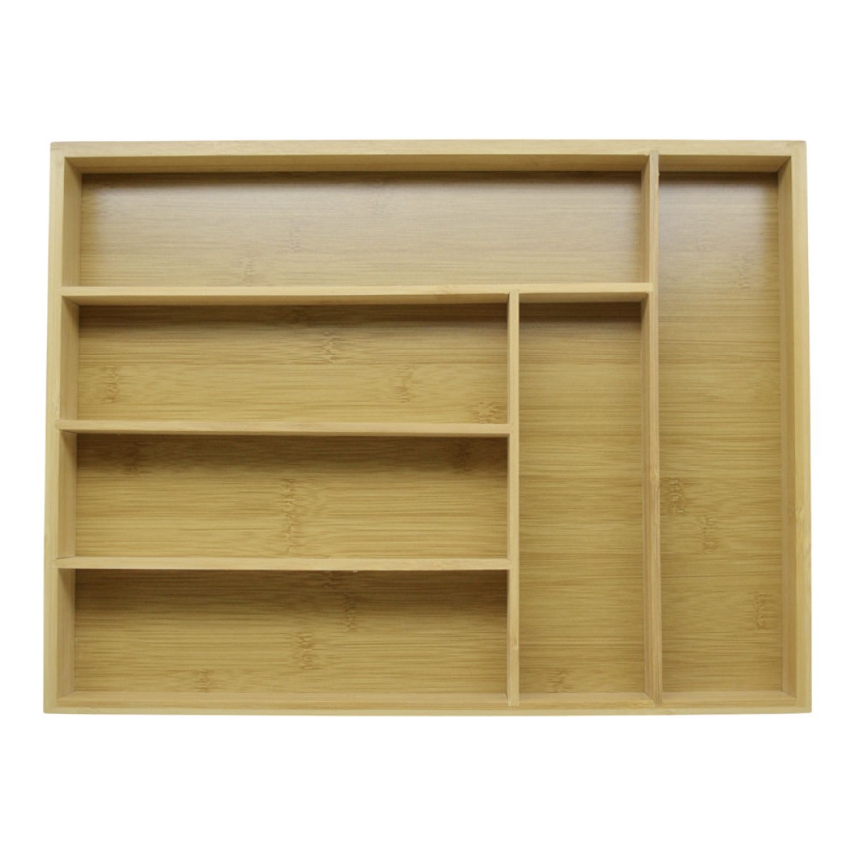 Θήκη Μαχαιροπίρουνων & Οργανωτής Συρταριού (40x30x4.5) από Φυσικό Bamboo 6 Θέσεων 
