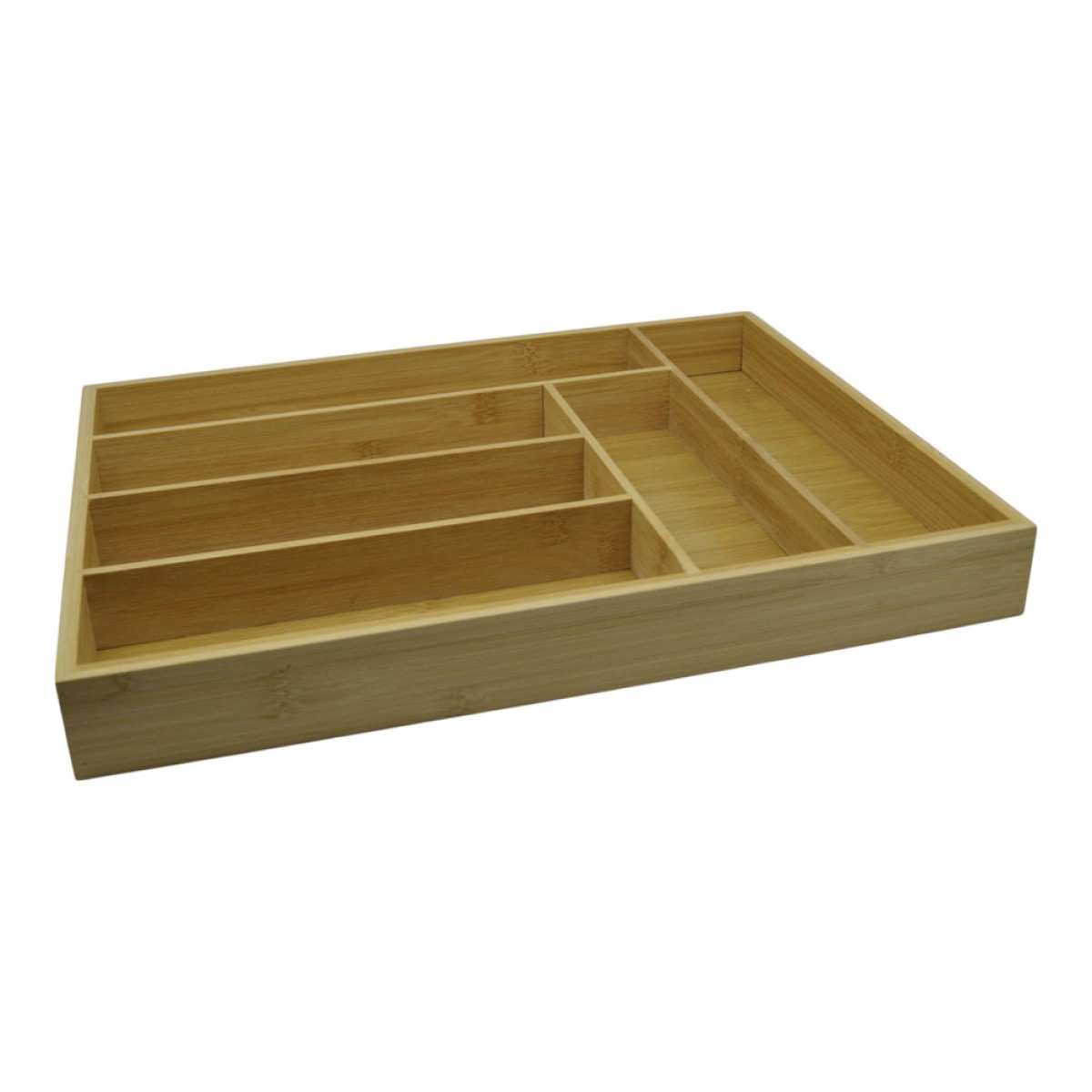 Θήκη Μαχαιροπίρουνων & Οργανωτής Συρταριού (40x30x4.5) από Φυσικό Bamboo 6 Θέσεων 