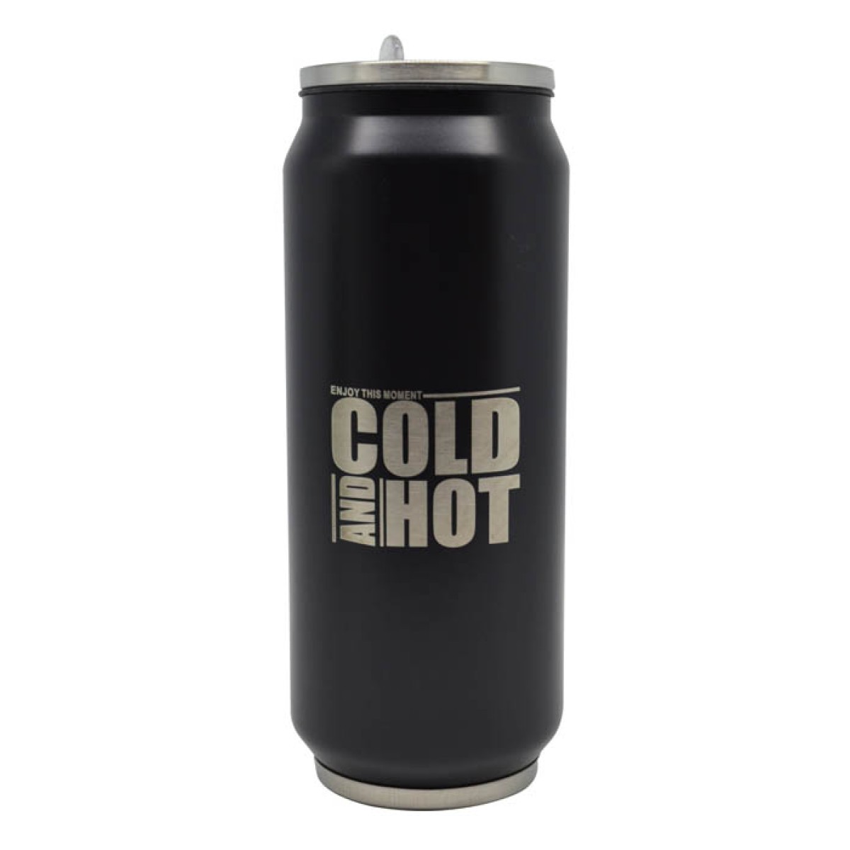 Cold and Hot Ποτήρι Θερμός 500ml Ανοξείδωτο Μαύρο
