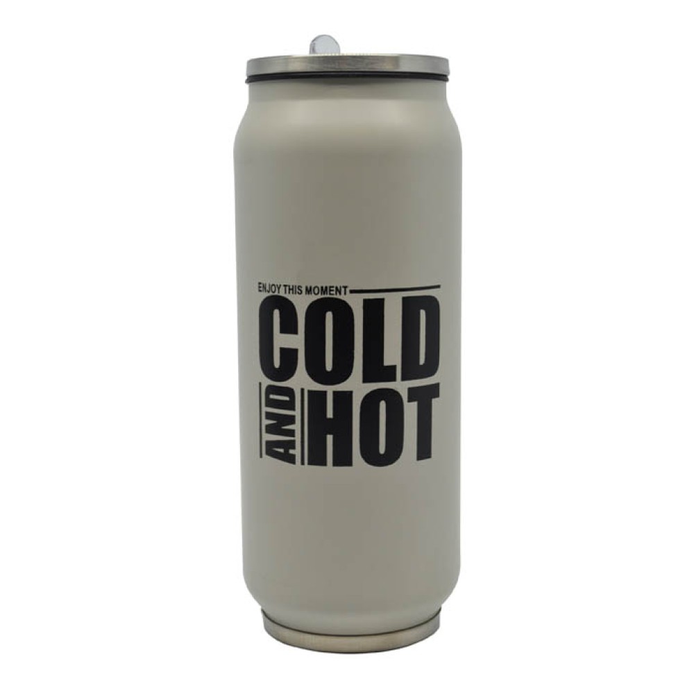 Cold and Hot Ποτήρι Θερμός 500ml Ανοξείδωτο Μπεζ