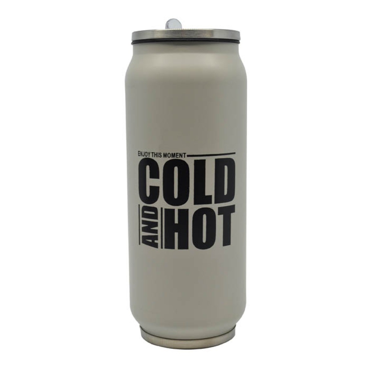 Cold and Hot Ποτήρι Θερμός 500ml Ανοξείδωτο Μπεζ