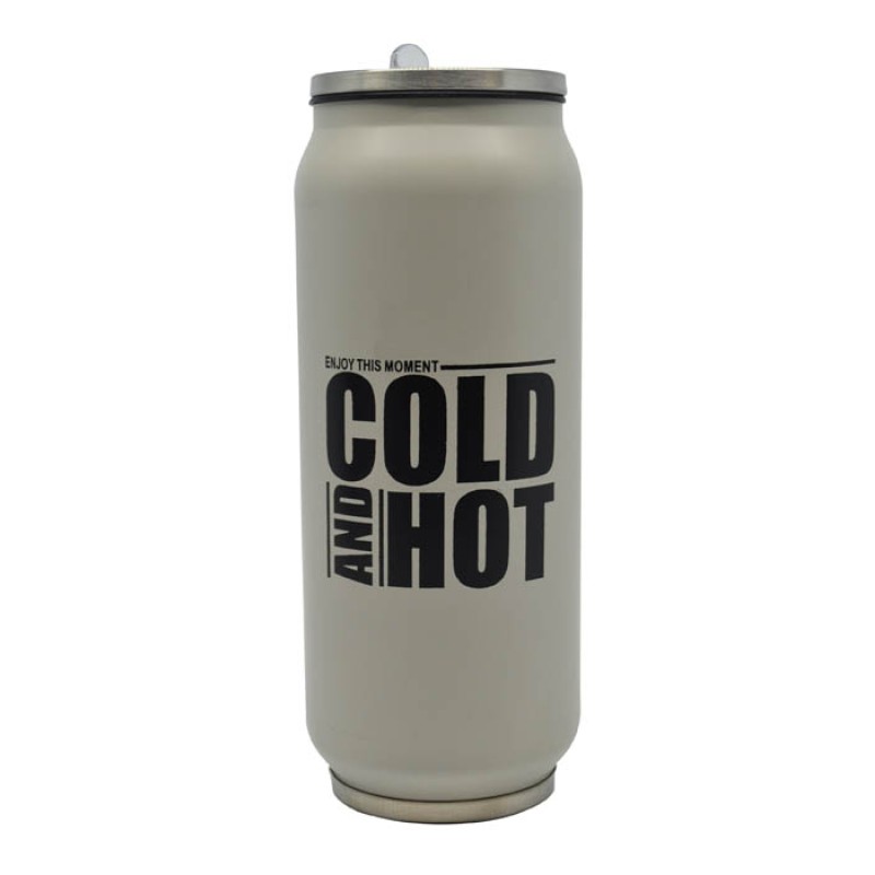 Cold and Hot Ποτήρι Θερμός 500ml Ανοξείδωτο Μπεζ