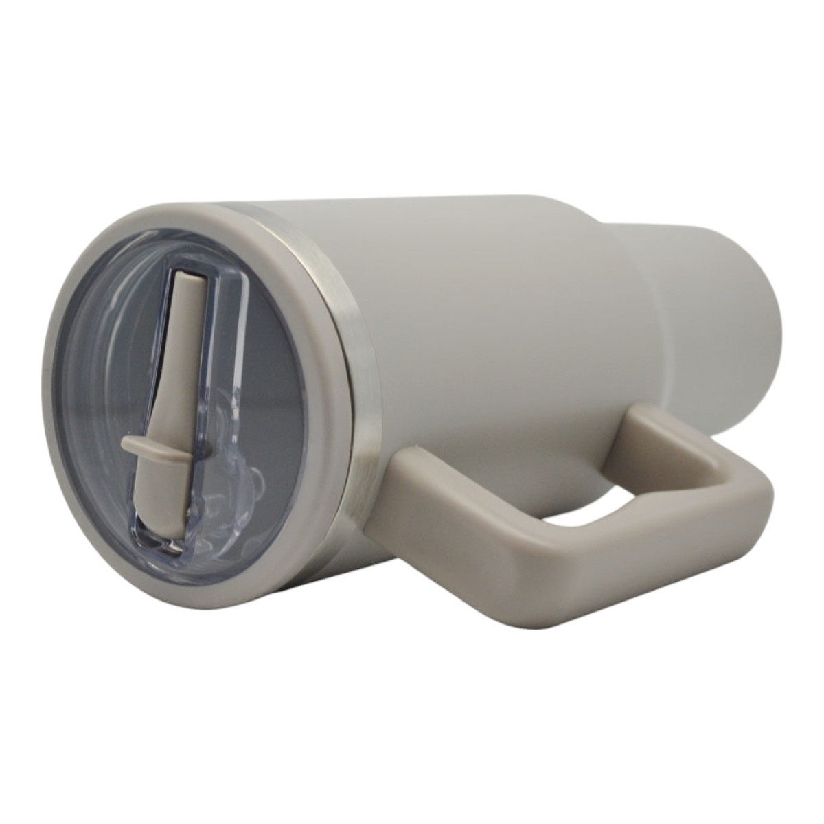 Ankor Taupe Ανοξείδωτο Ποτήρι Θερμός 1200ml με Χερούλι & Καλαμάκι