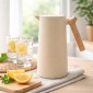 Ankor Beige Κανάτα Θερμός 1lt με Λαβή Όψη Ξύλου
