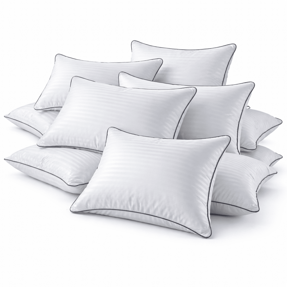 Astron Italy Signature Hotel Set: Σετ 4 Premium Ξενοδοχειακά Μαξιλάρια (50x70) – 950gsm με Γκρι Ρέλι