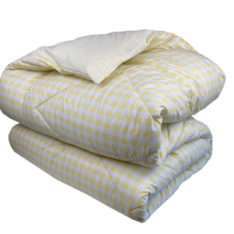 Πάπλωμα Μονό (160x240) 100% Βαμβάκι 144tc - Astron Italy Carla Yellow