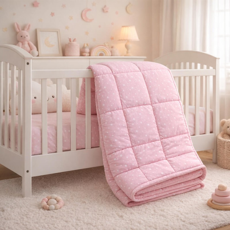 Paradise Pink Βρεφικό Πάπλωμα Κούνιας (110x140) 100% Βαμβάκι – Υποαλλεργικό & Ζεστό