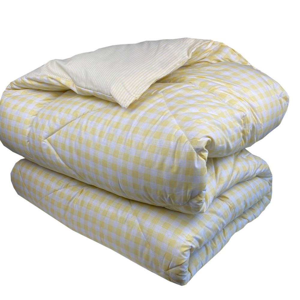 Πάπλωμα Υπέρδιπλο (220x240) 100% Βαμβάκι 144tc - Astron Italy Carla Yellow