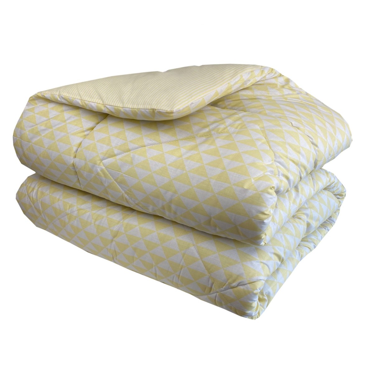 Πάπλωμα Μονό (160x240) 100% Βαμβάκι 144tc - Astron Italy Trigon Yellow