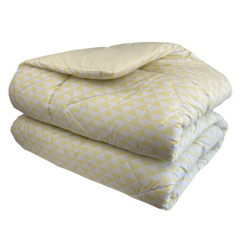 Πάπλωμα Μονό (160x240) 100% Βαμβάκι 144tc - Astron Italy Trigon Yellow