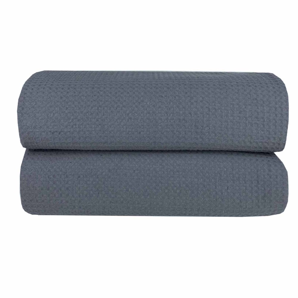 Κουβέρτα Πικέ Ξενοδοχείου Υπέρδιπλη (230x245) 100% Βαμβάκι Πεννιέ - Dark Grey Astron Italy