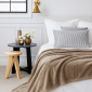 Κουβέρτα Βελουτέ Υπέρδιπλη (220x240) 625gr Astron Italy Beige  – Πολύ Ζεστή & Απαλή