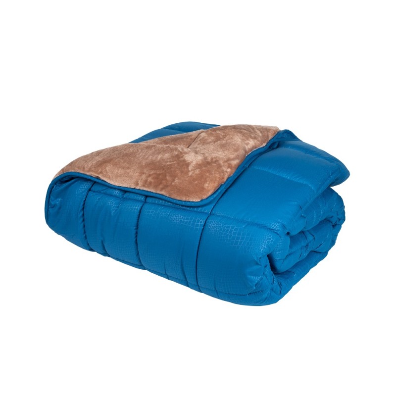Κουβερτοπάπλωμα Υπέρδιπλο (220x240) 350γρ. - Astron Italy Blue & Beige