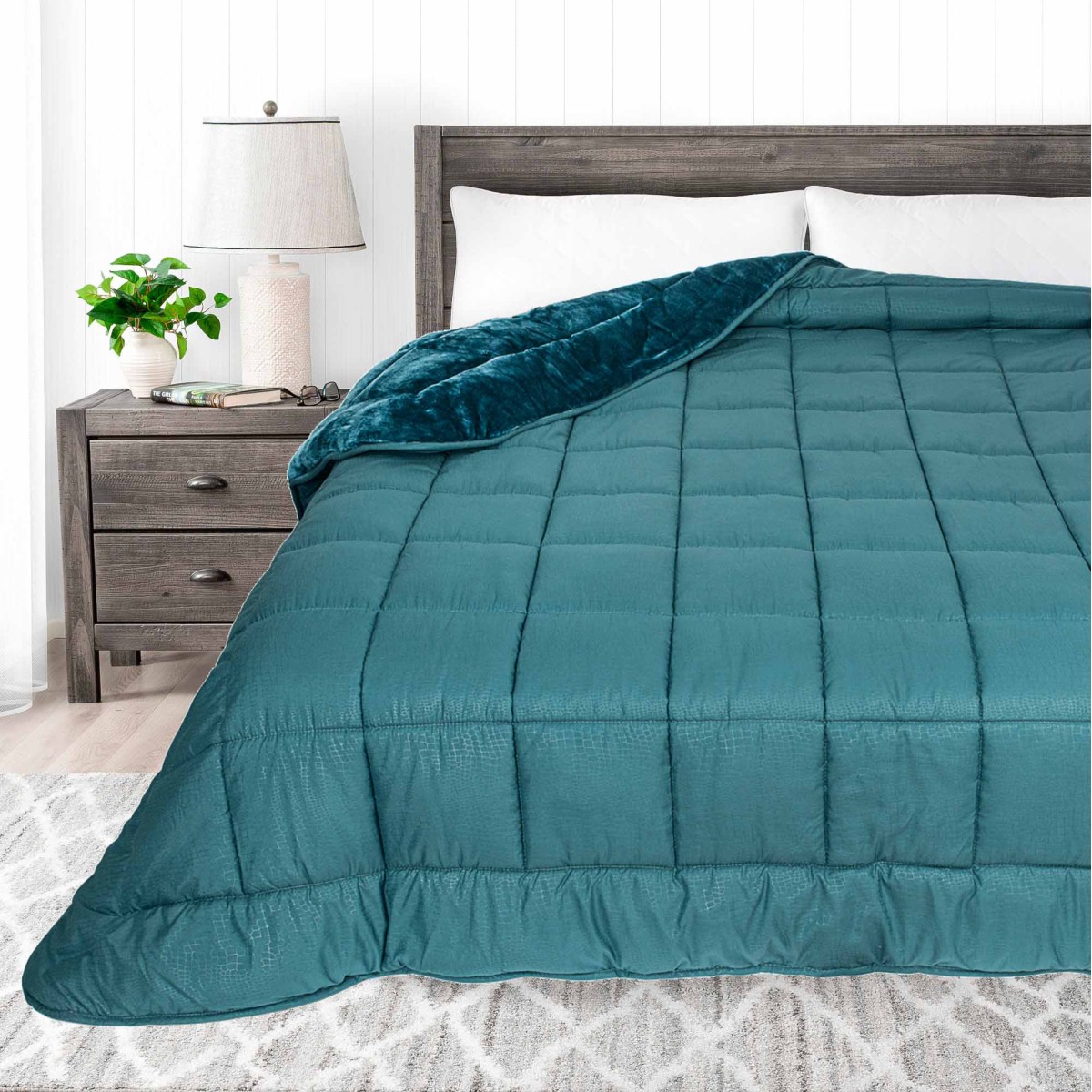 Κουβερτοπάπλωμα Υπέρδιπλο (220x240) 350γρ. - Astron Italy Green