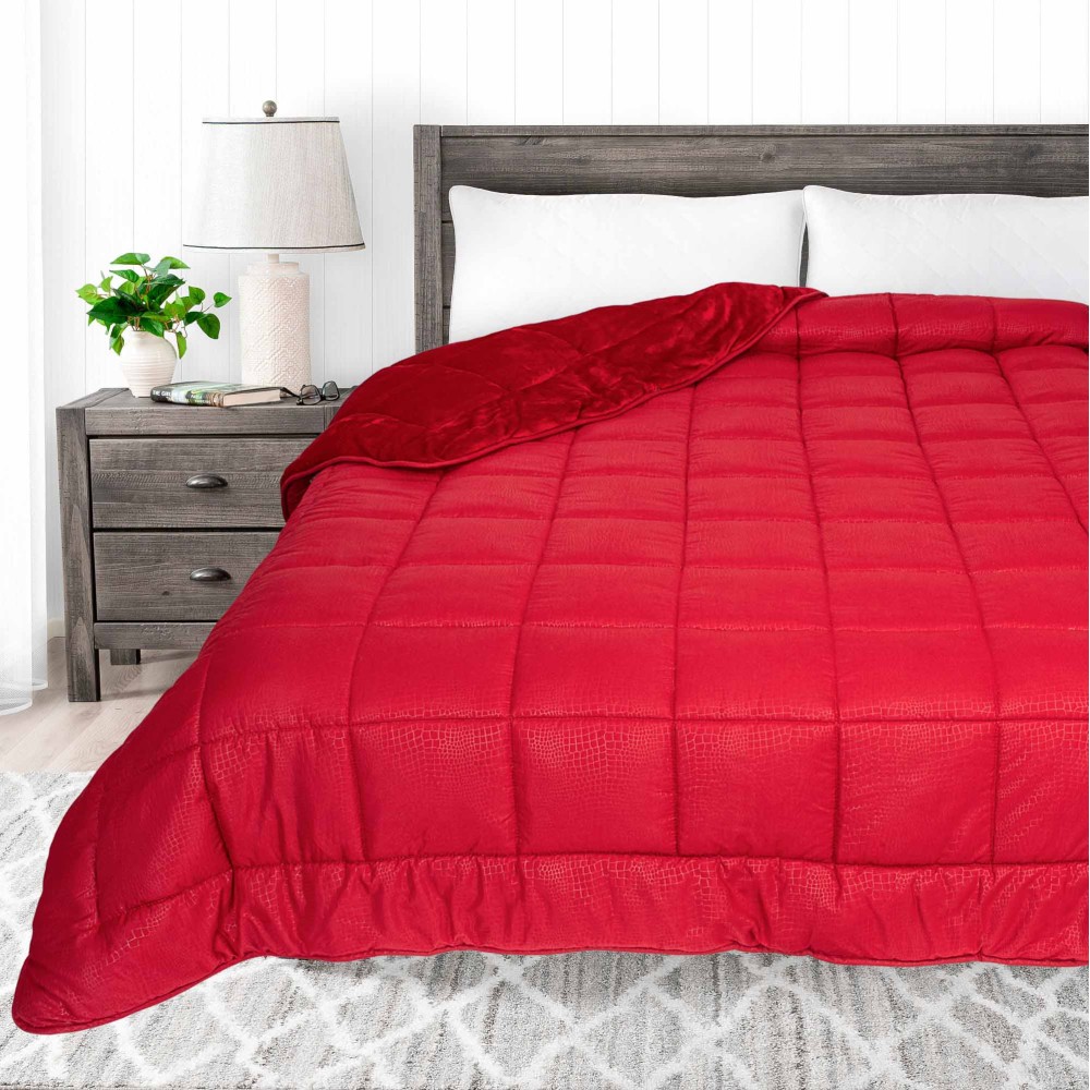 Κουβερτοπάπλωμα Υπέρδιπλο (220x240) 350γρ. - Astron Italy Red