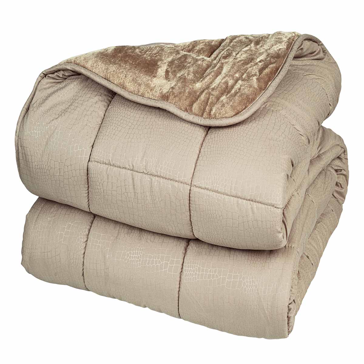 Κουβερτοπάπλωμα Μονό (160x220) 350γρ. - Astron Italy Beige
