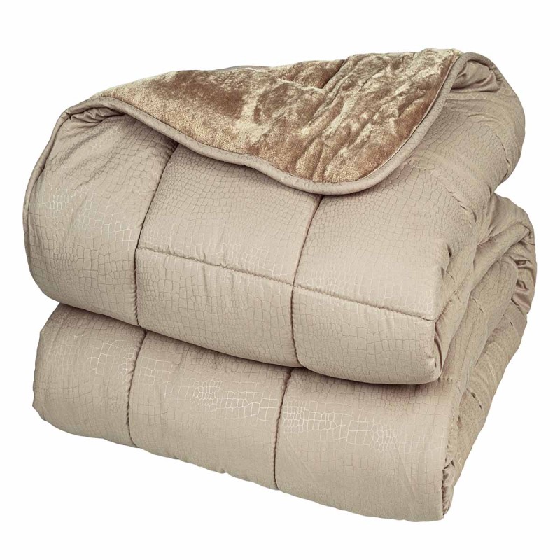 Κουβερτοπάπλωμα Μονό (160x220) 350γρ. - Astron Italy Beige
