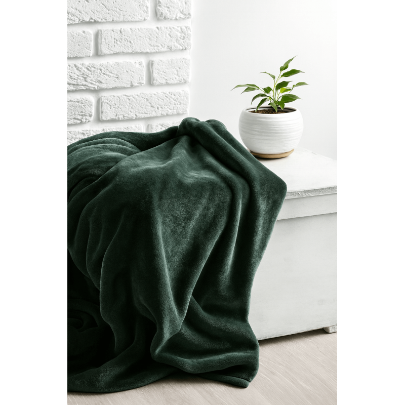 Κουβέρτα Βελουτέ Υπέρδιπλη (220x240) 625gr Astron Italy Olive – Πολύ Ζεστή & Απαλή