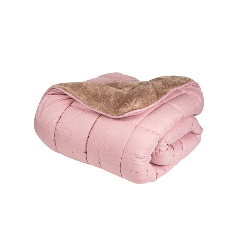 Κουβερτοπάπλωμα Μονό (160x240) 350γρ. - Astron Italy Dusty Rose & Beige