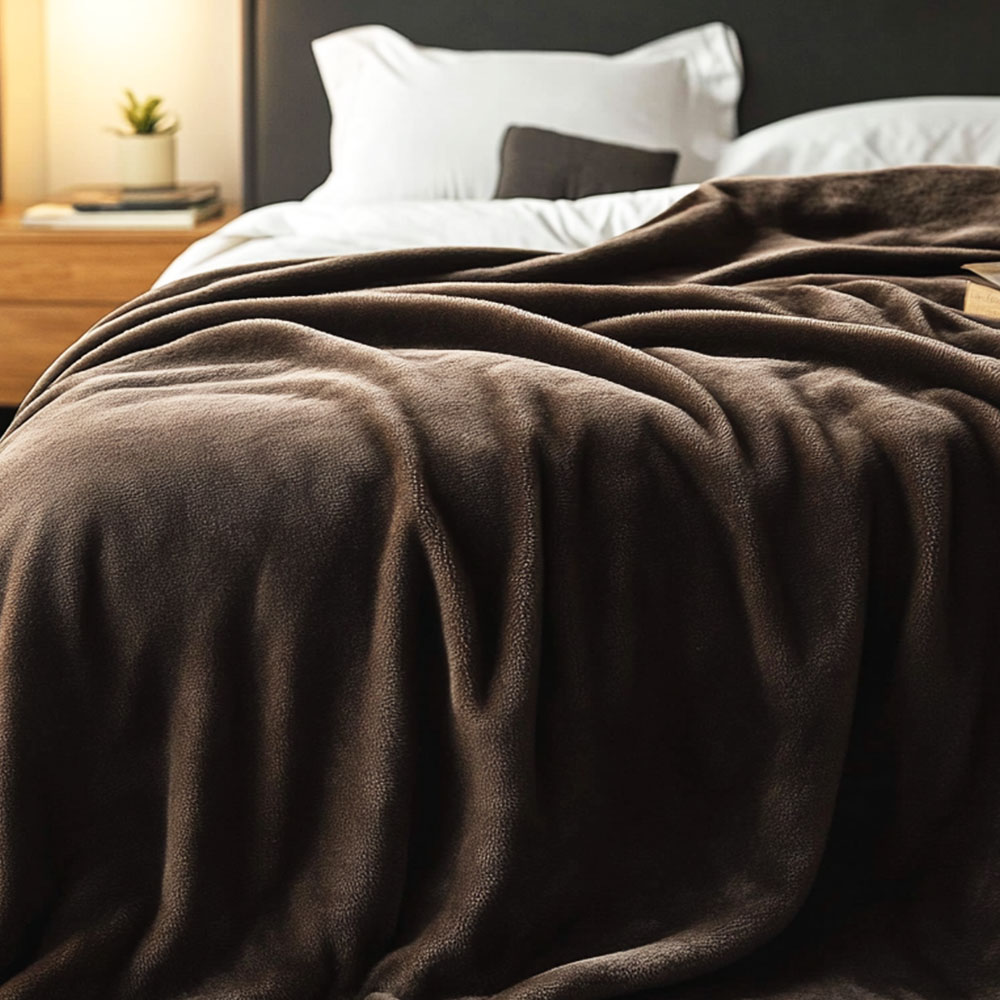 Κουβέρτα Flannel Διπλή (200x220) TNS Super Soft Brown 39-950-2138-1