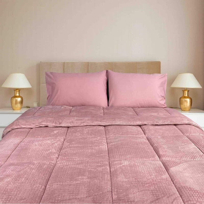 Κουβερτοπάπλωμα Υπέρδιπλο (220x240) 350γρ. - Astron Italy Dusty Rose
