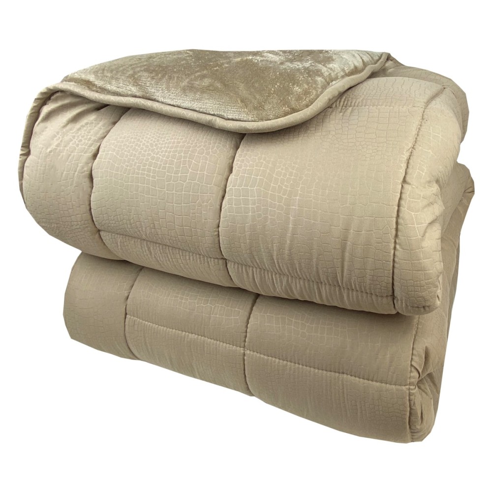 Κουβερτοπάπλωμα Υπέρδιπλο (220x240) 350γρ. - Astron Italy Beige