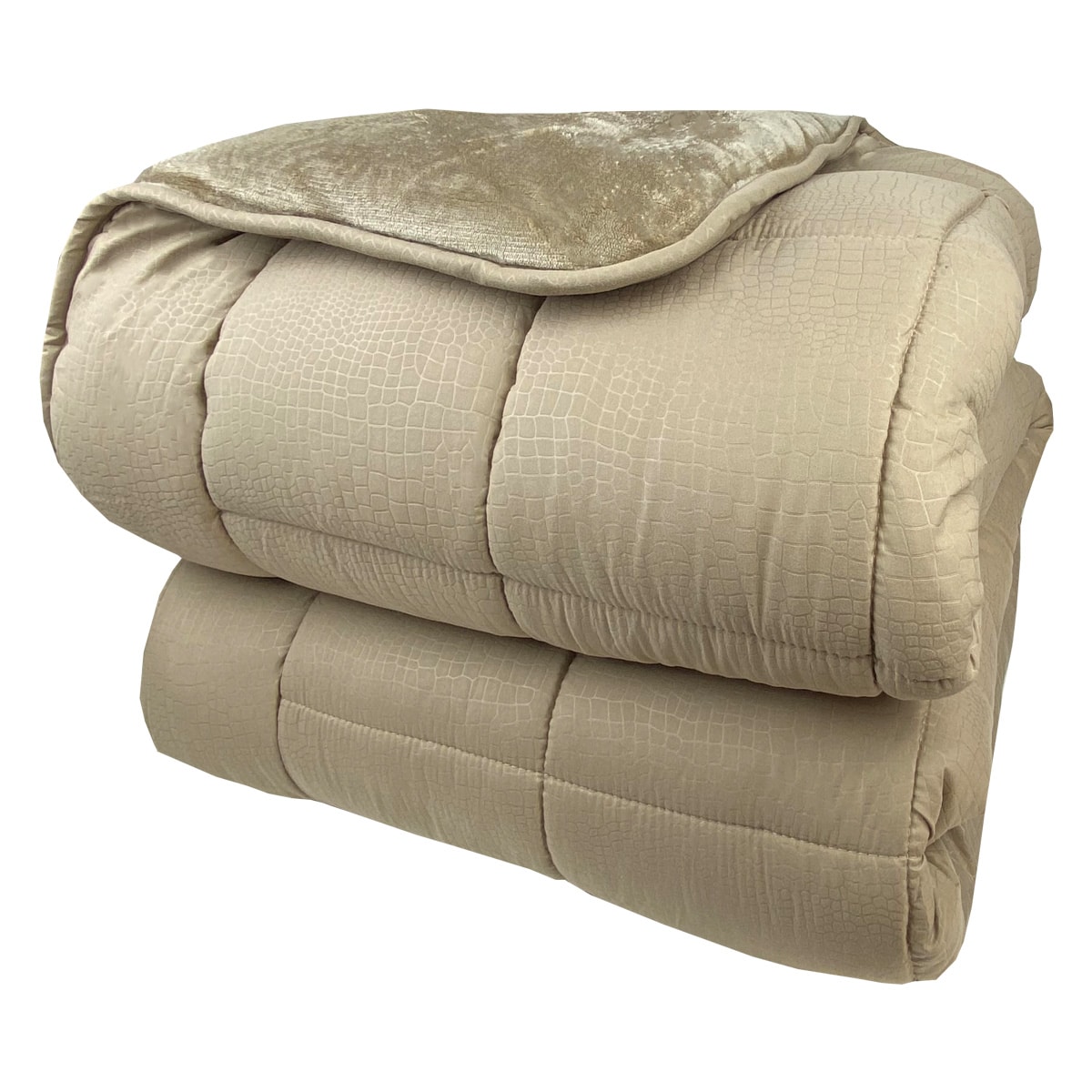 Κουβερτοπάπλωμα Υπέρδιπλο (220x240) 350γρ. - Astron Italy Beige