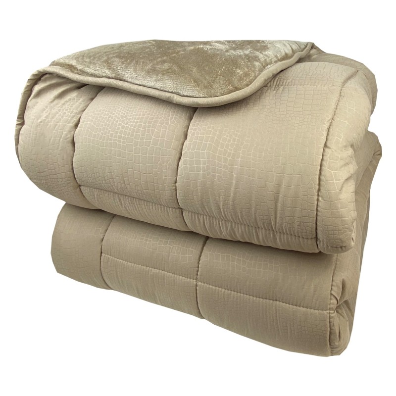 Κουβερτοπάπλωμα Υπέρδιπλο (220x240) 350γρ. - Astron Italy Beige