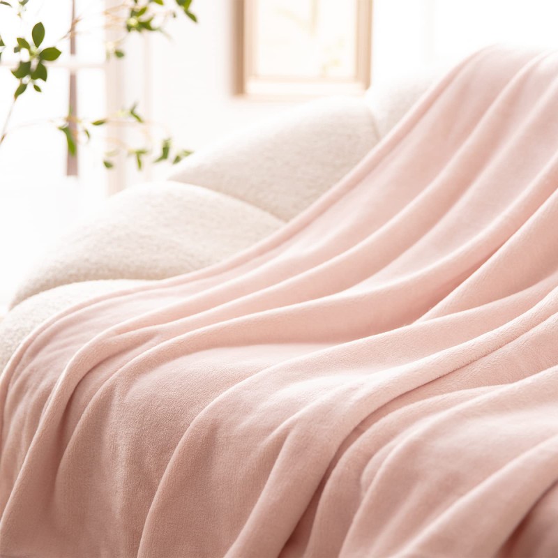Κουβέρτα Flannel Διπλή (200x220) TNS Super Soft Pink 39-950-2138-2