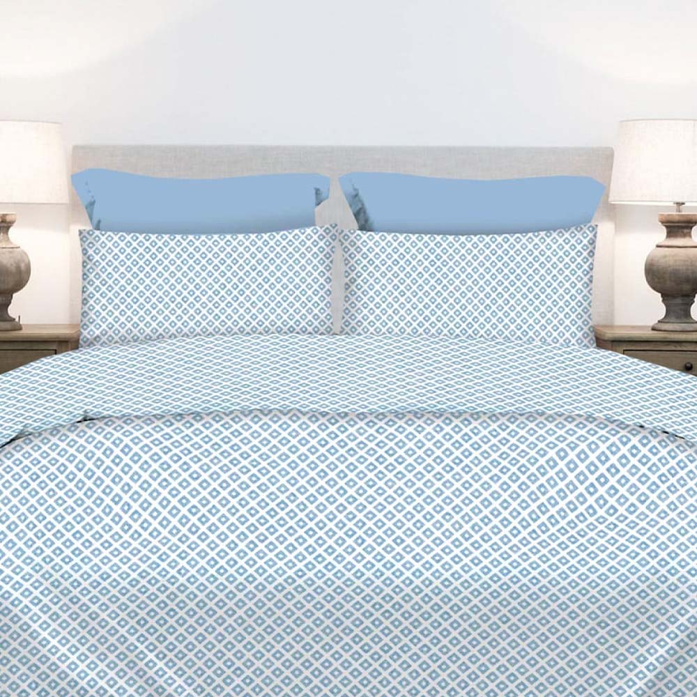 Σετ 2 Μαξιλαροθήκες (52x72) 100% Βαμβάκι Pennie - Astron Italy Ariel Blue