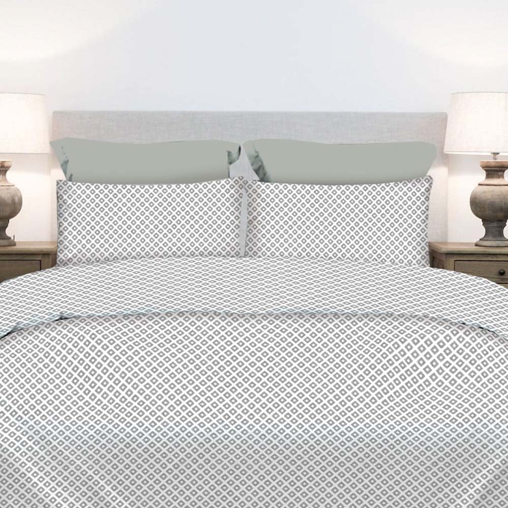 Σετ 2 Μαξιλαροθήκες (52x72) 100% Βαμβάκι Pennie - Astron Italy Ariel Grey