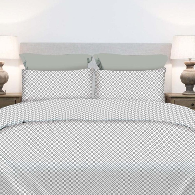 Σετ 2 Μαξιλαροθήκες (52x72) 100% Βαμβάκι Pennie - Astron Italy Ariel Grey