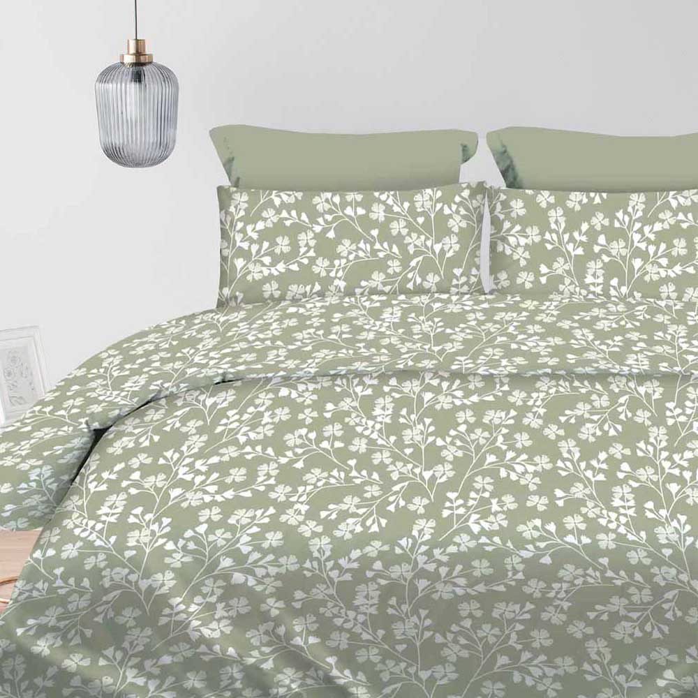 Σετ 2 Μαξιλαροθήκες (52x72) 100% Βαμβάκι Pennie - Astron Italy Daisy Olive