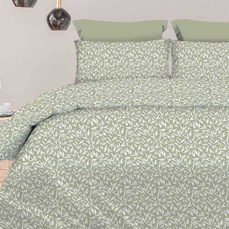 Σετ 2 Μαξιλαροθήκες (52x72) 100% Βαμβάκι Pennie - Astron Italy Emelia Olive