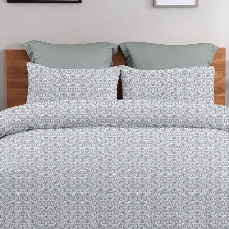 Σετ 2 Μαξιλαροθήκες (52x72) 100% Βαμβάκι Pennie - Astron Italy Rafaella Grey