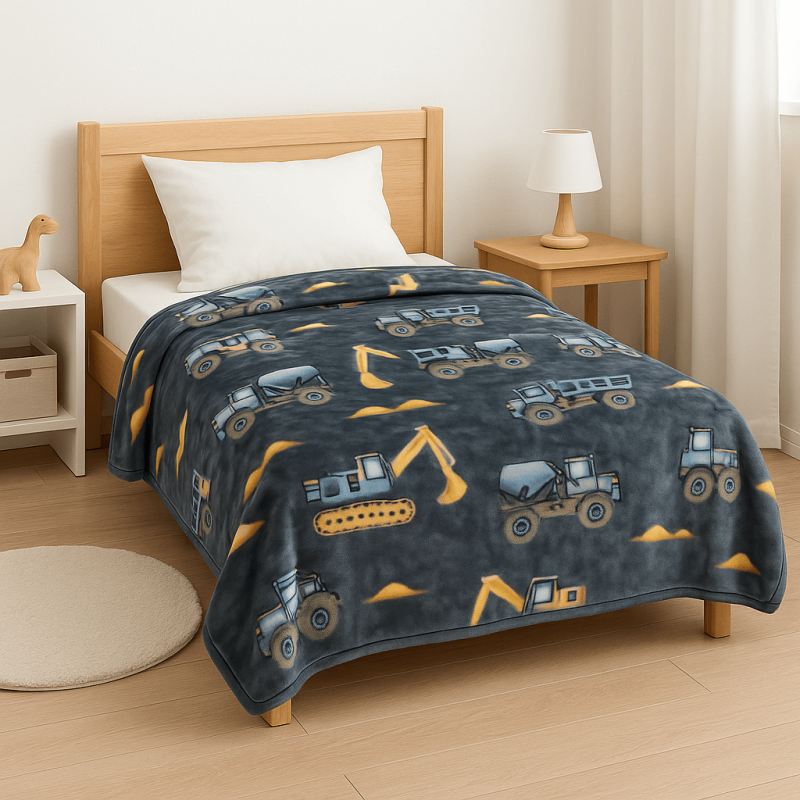Παιδική Κουβέρτα Βελουτέ Μονή (150x220) - Astron Italy Trucks