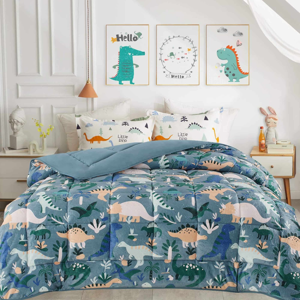Astron Italy Παιδικό Κουβερτοπάπλωμα Μονό (160x220) 350γρ. Dinosaurs – Ζεστασιά, Άνεση & Παιχνιδιάρικο Στυλ