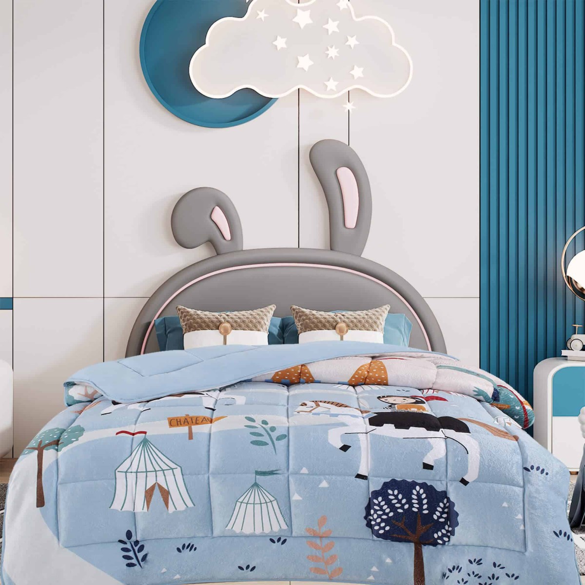 Astron Italy Παιδικό Κουβερτοπάπλωμα Μονό (160x220) 350γρ. Knight – Ζεστό, Ανθεκτικό & Παιχνιδιάρικο για Μικρούς Ήρωες